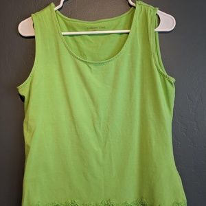 EUC ✨Green Lace Tank from Coldwater Creek